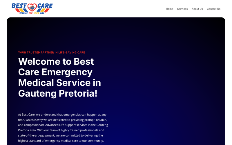 Bestcare EMS website screenshot