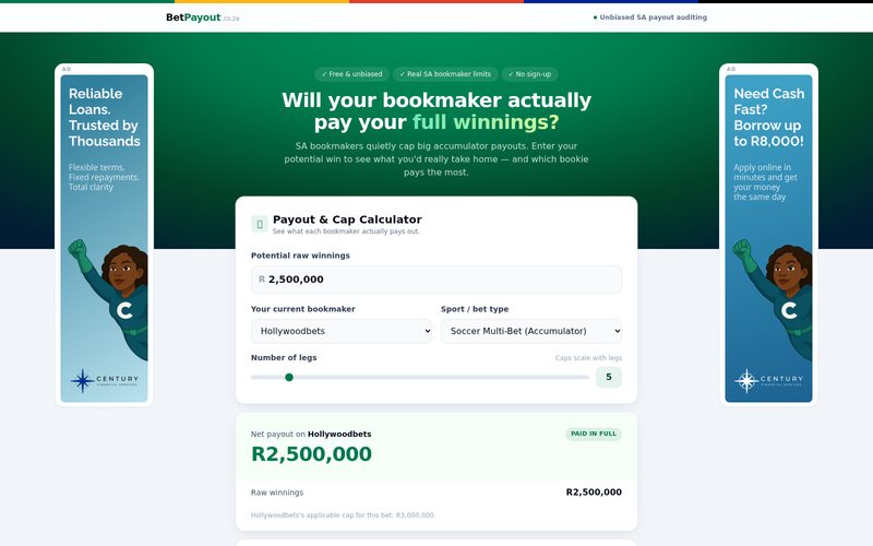 BetPayout website screenshot