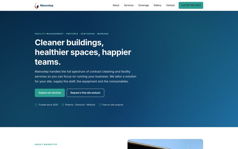 Manostep website screenshot