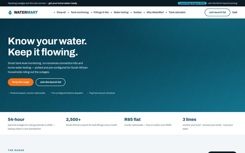 WaterMart website screenshot
